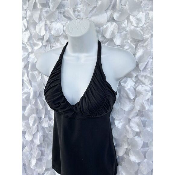 Lululemon Black RUCHED camisole XS Bra Top Yoga Workout Padded Club wear - Picture 5 of 9